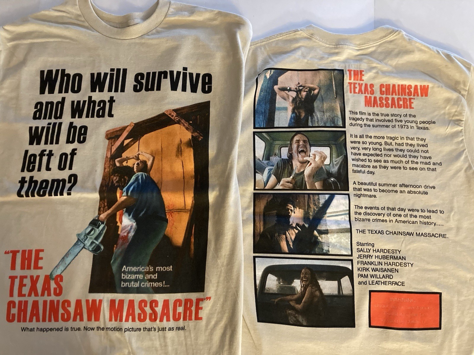 Texas Chainsaw Massacre 2-Sided T-Shirt Original Movie S-3X