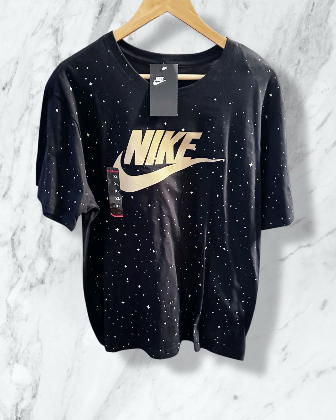 Nike Men’s NWT Black Graphic Print Crew Neck Short Sleeve T-Shirt Regular Fit XL