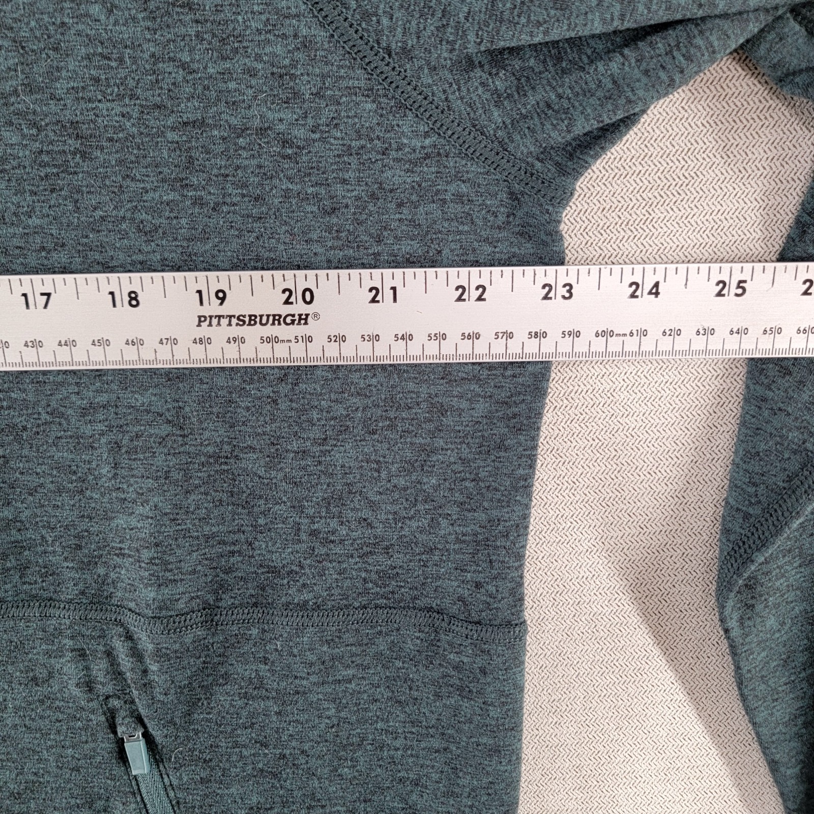 Quince Mens Hoodie Flowknit Performance Pullover Shirt Size Large Heather Green
