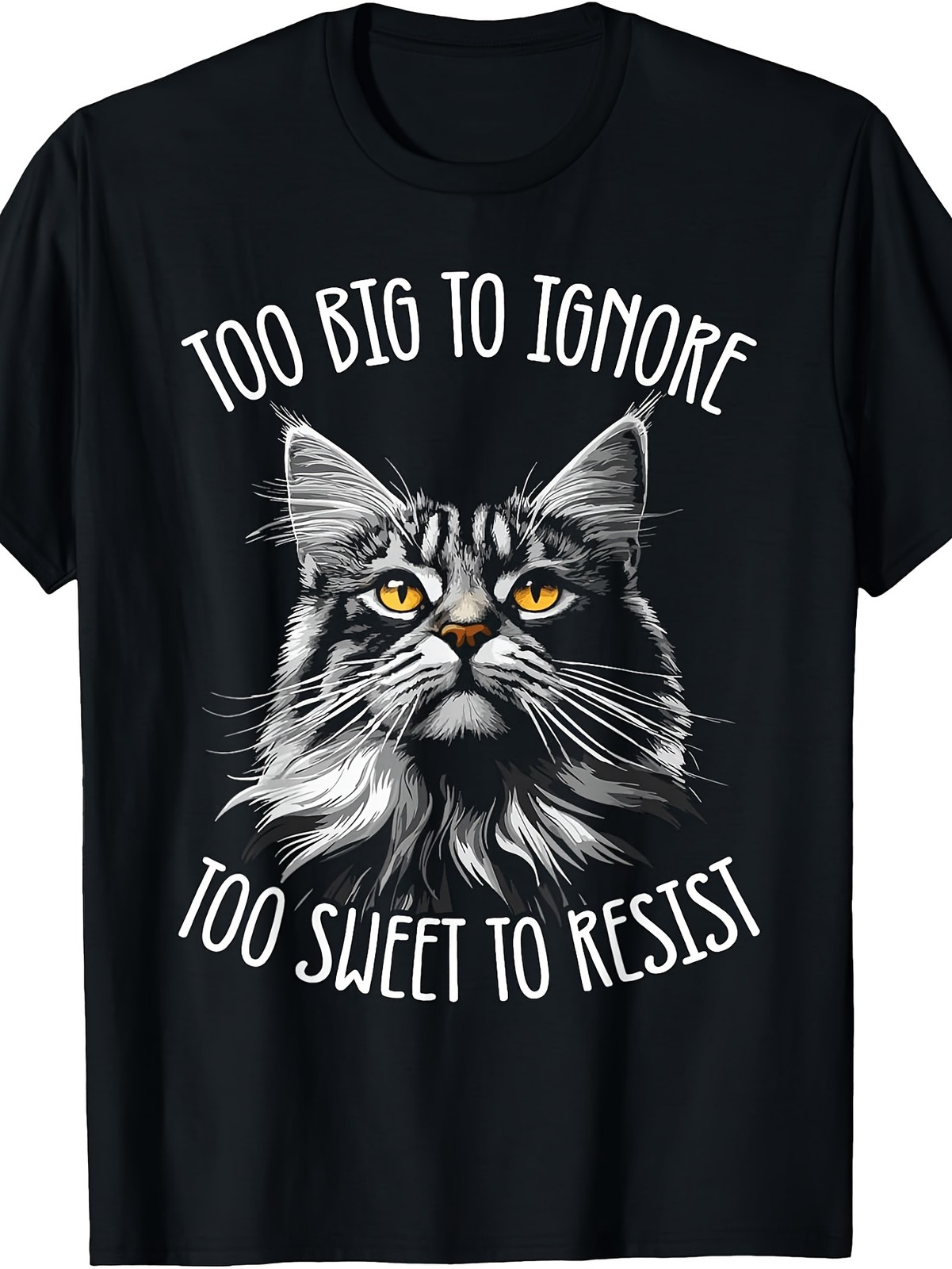 Maine Coon Cat T-Shirt Machine Washable Casual Shirt for Cat Lovers