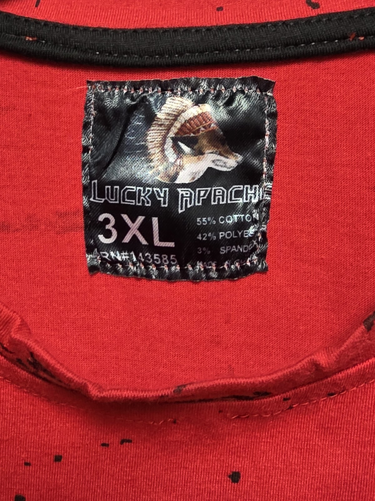 Lucky Apache T -Shirt Rhinestone Beaded Teddy Bear Sz 3XL Streetwear NWOT