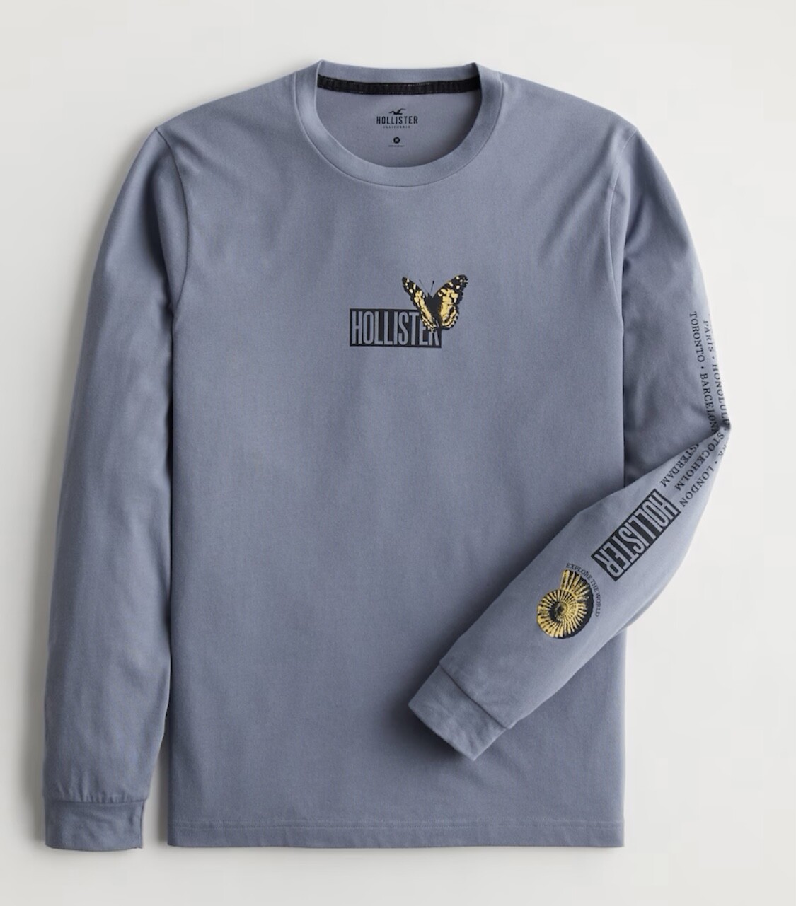 NWT HOLLISTER Men Long Sleeve Logo T-shirts | YOUR CHOICE | Sizes M, L, XL, XXL