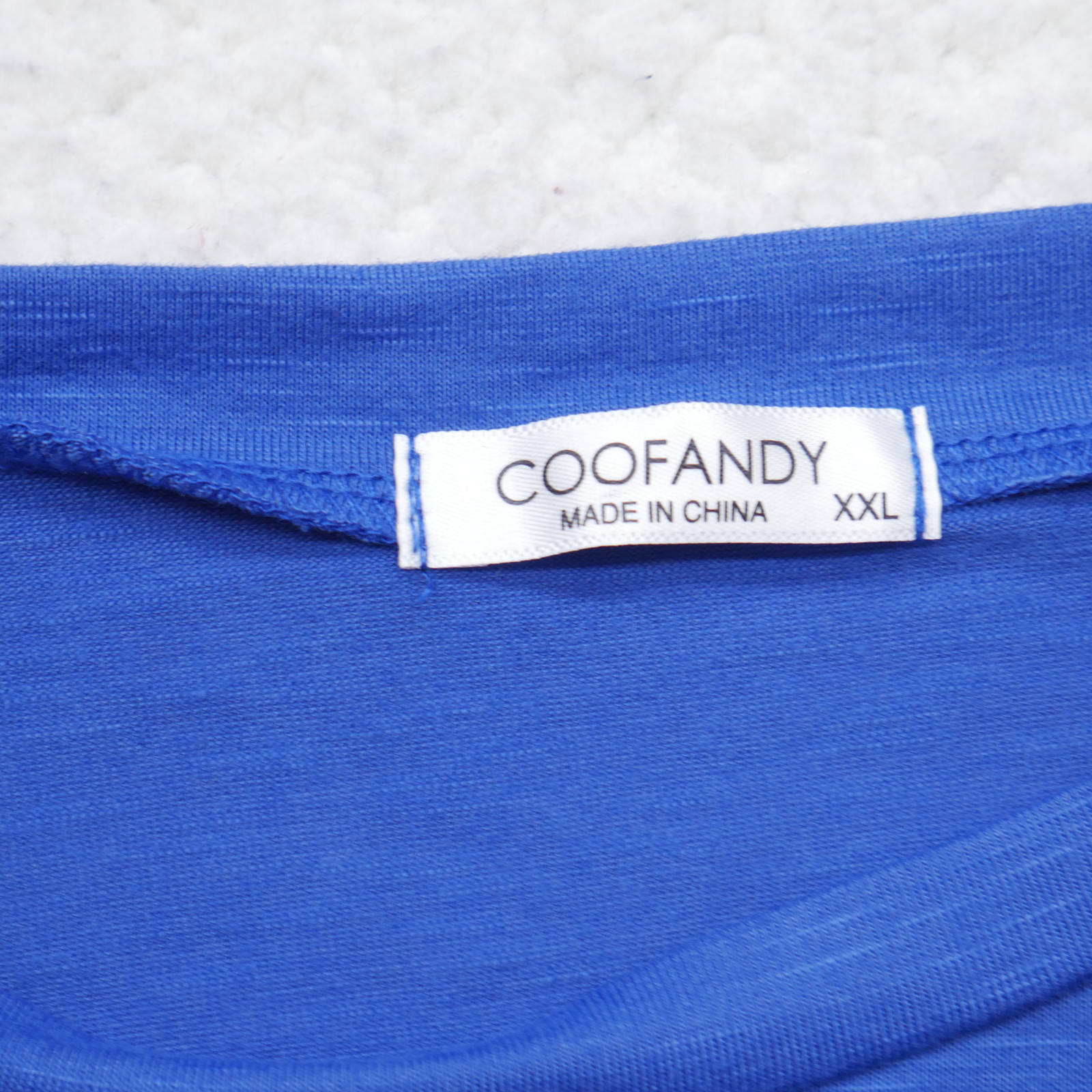 Coofandy Shirt Mens XXL Blue Short Sleeve Pleated Shoulder Stretch Casual