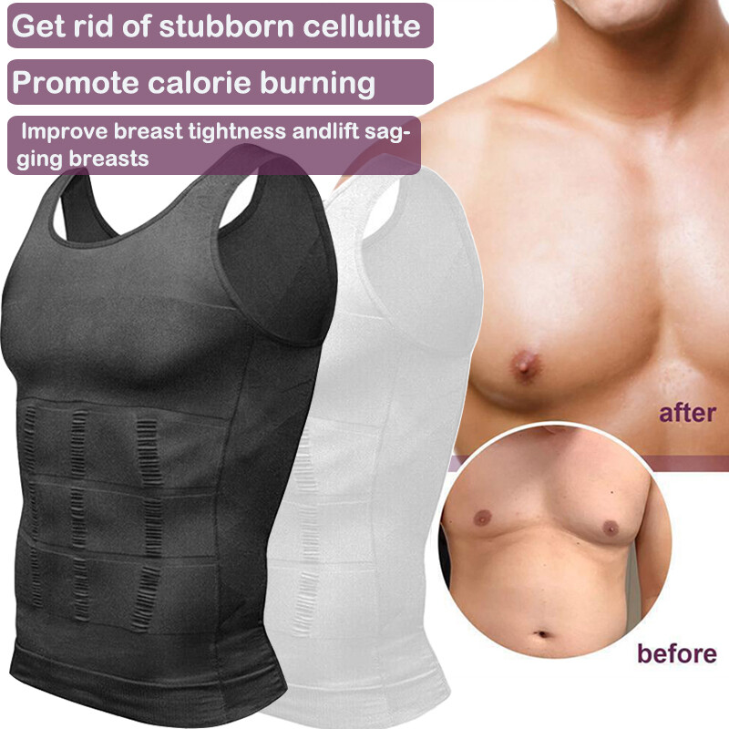 Men’s Slimming Vest Abs Abdomen Compression Shirt Workout Tank Tops Body Shaper