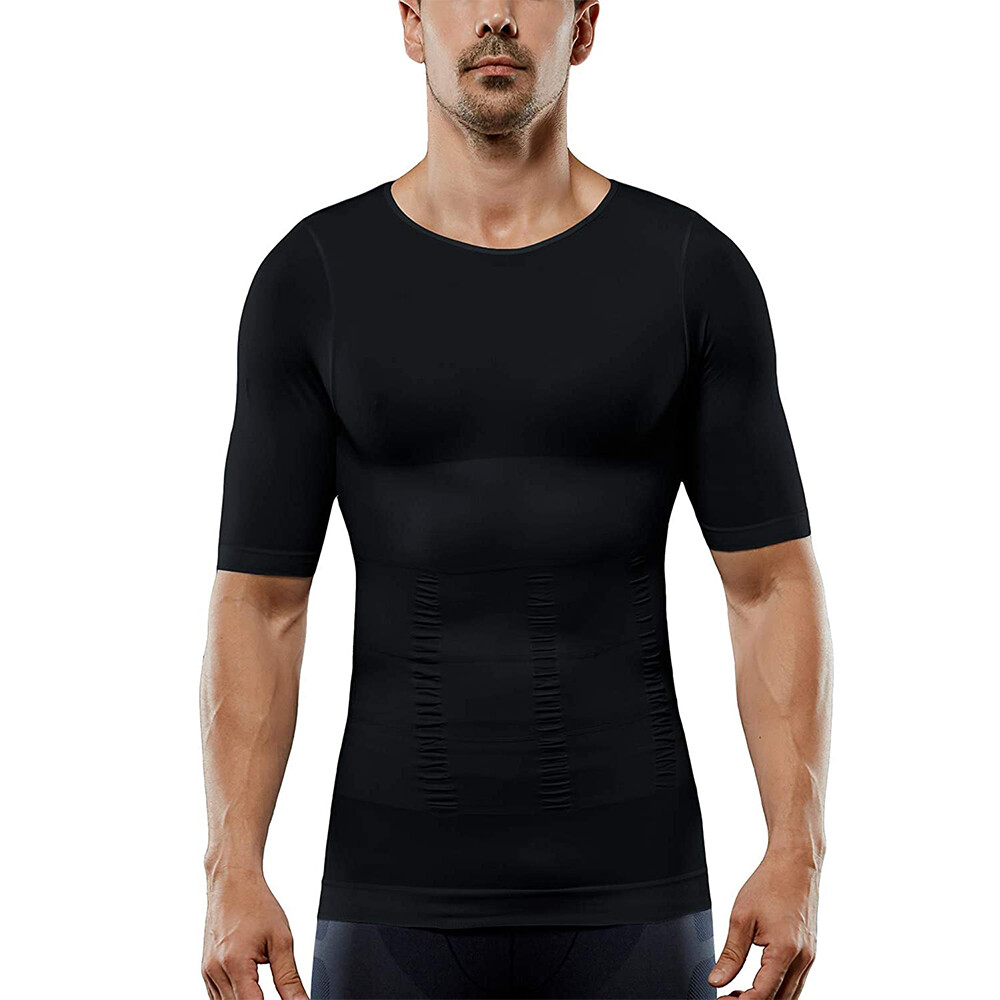 SecondSkin Men’s Shaper Cooling T-Shirt Compression Vest Slimming Shapewear US