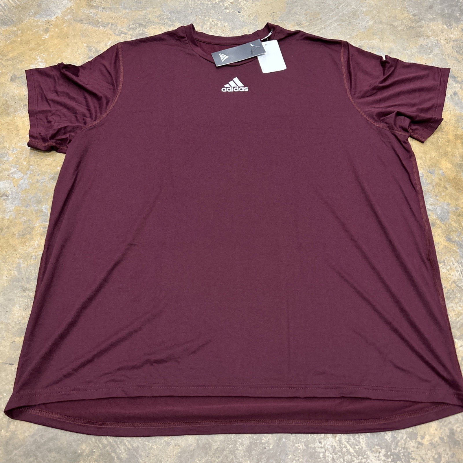 Adidas Creator Short Sleeve Tall Tee Maroon EK0091 Men’s Size Large Tall NWT