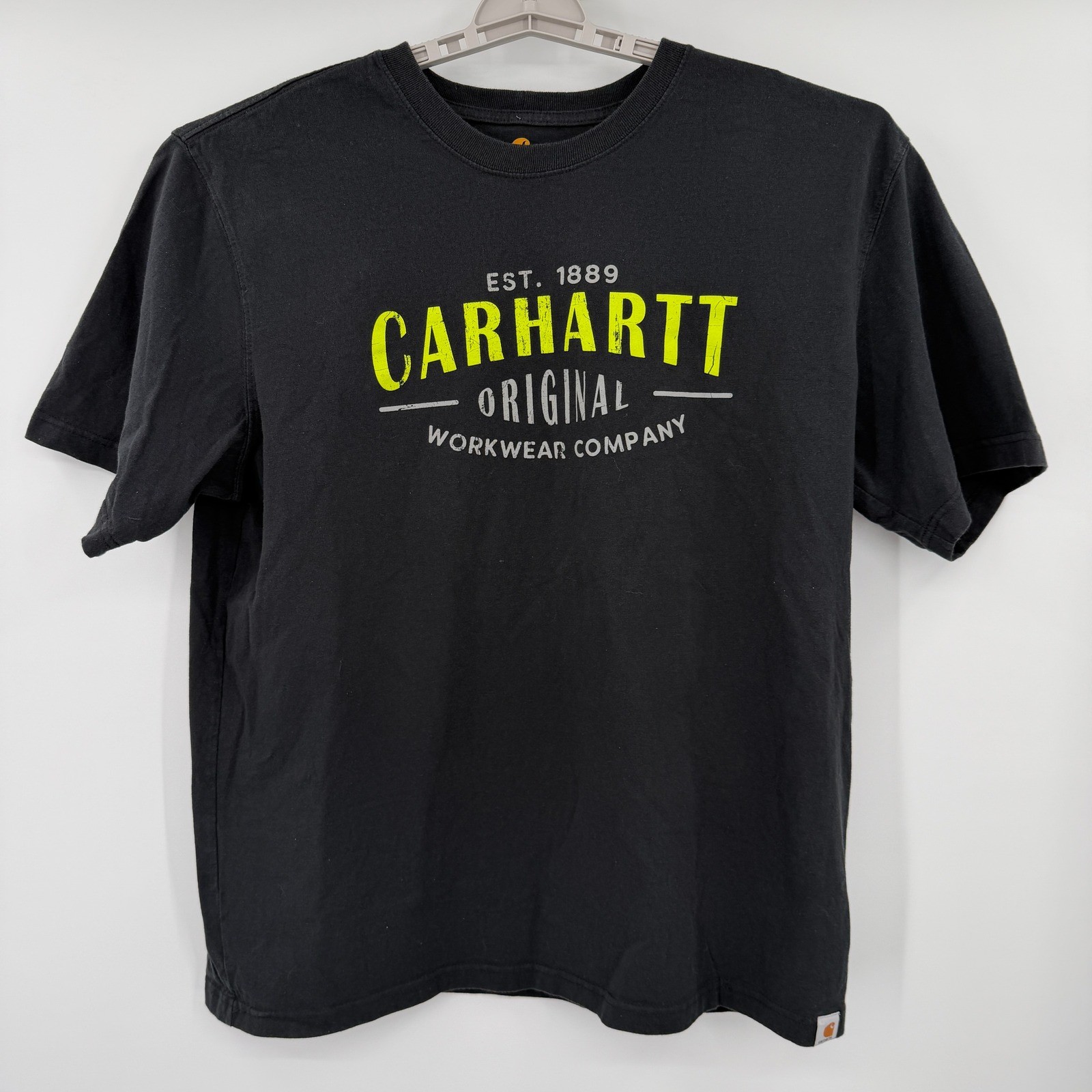 Carhartt Mens Black Graphic T-Shirt Original Fit Cotton Workwear Tee Large L