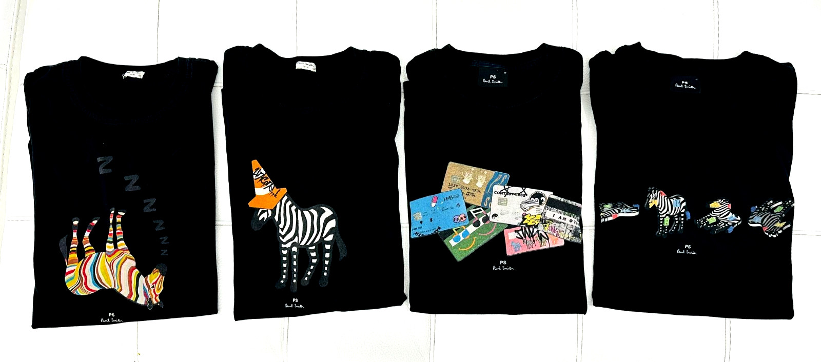 PS Paul Smith Zebra Line Organic Cotton Jersey T-Shirt M: YOUR CHOICE Design
