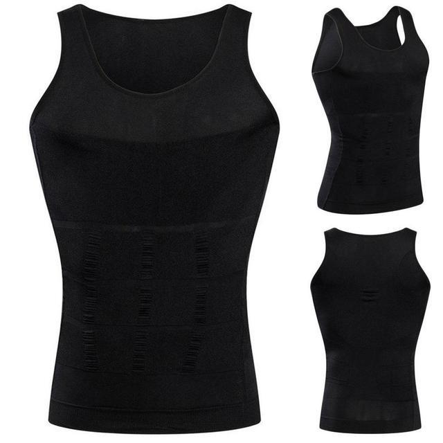 Men Compression Shirt Sleeveless Body Shaper Base Layer Slimming Tank Tops Vests