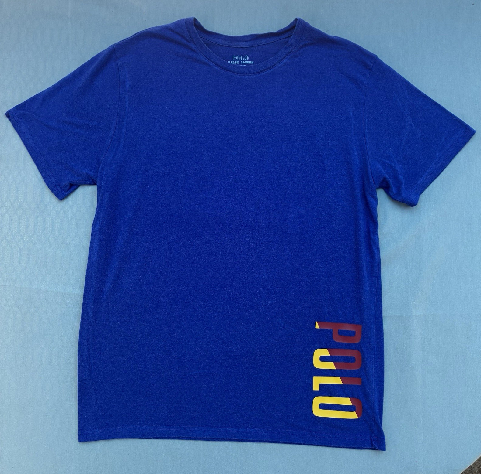 Polo Ralph Lauren Blue Logo Graphic Crew Neck Short Sleeve Tee Men M