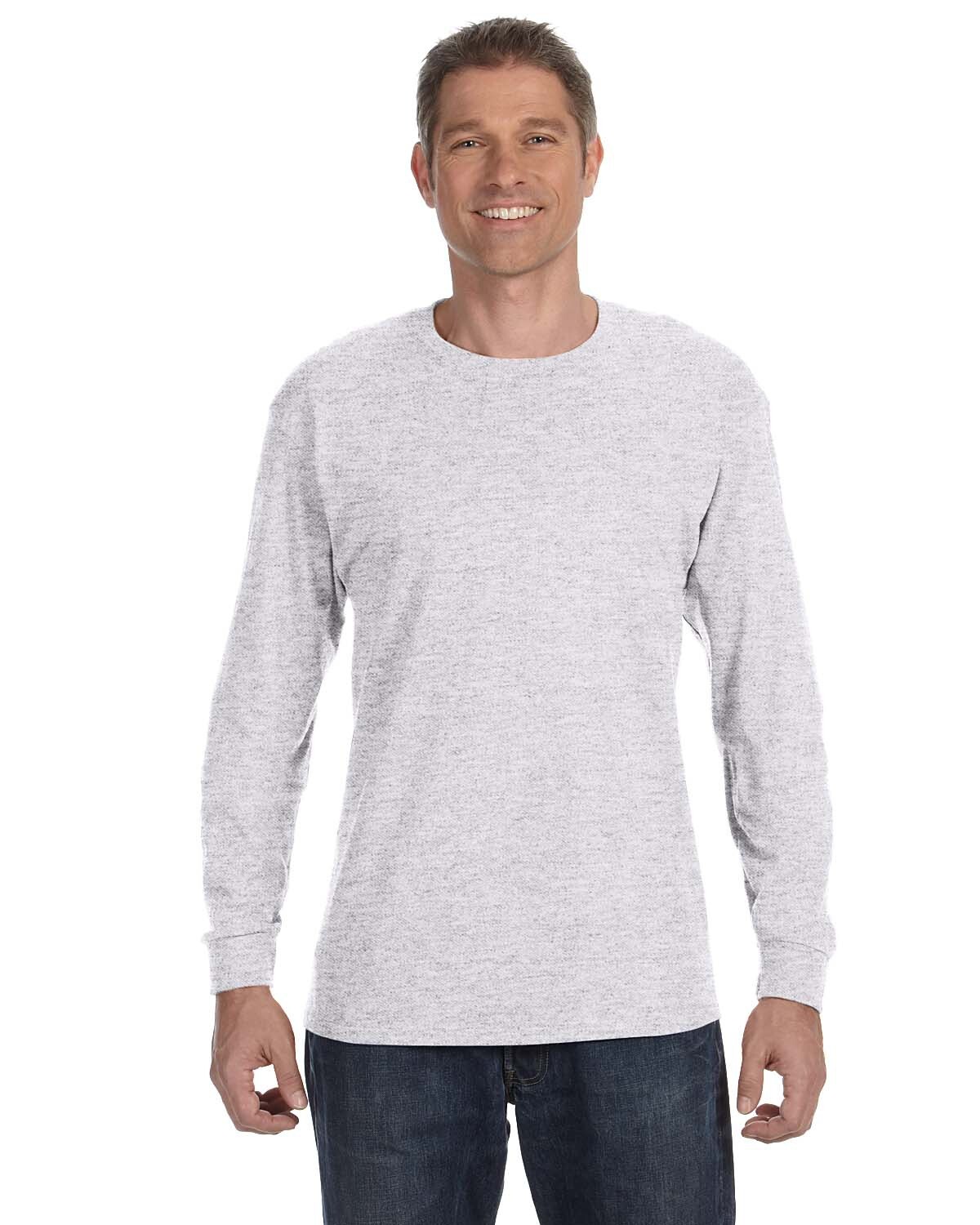 Gildan G540 Mens Heavy Cotton Preshrunk Tshirt Crew Neck Long Sleeve T-Shirt