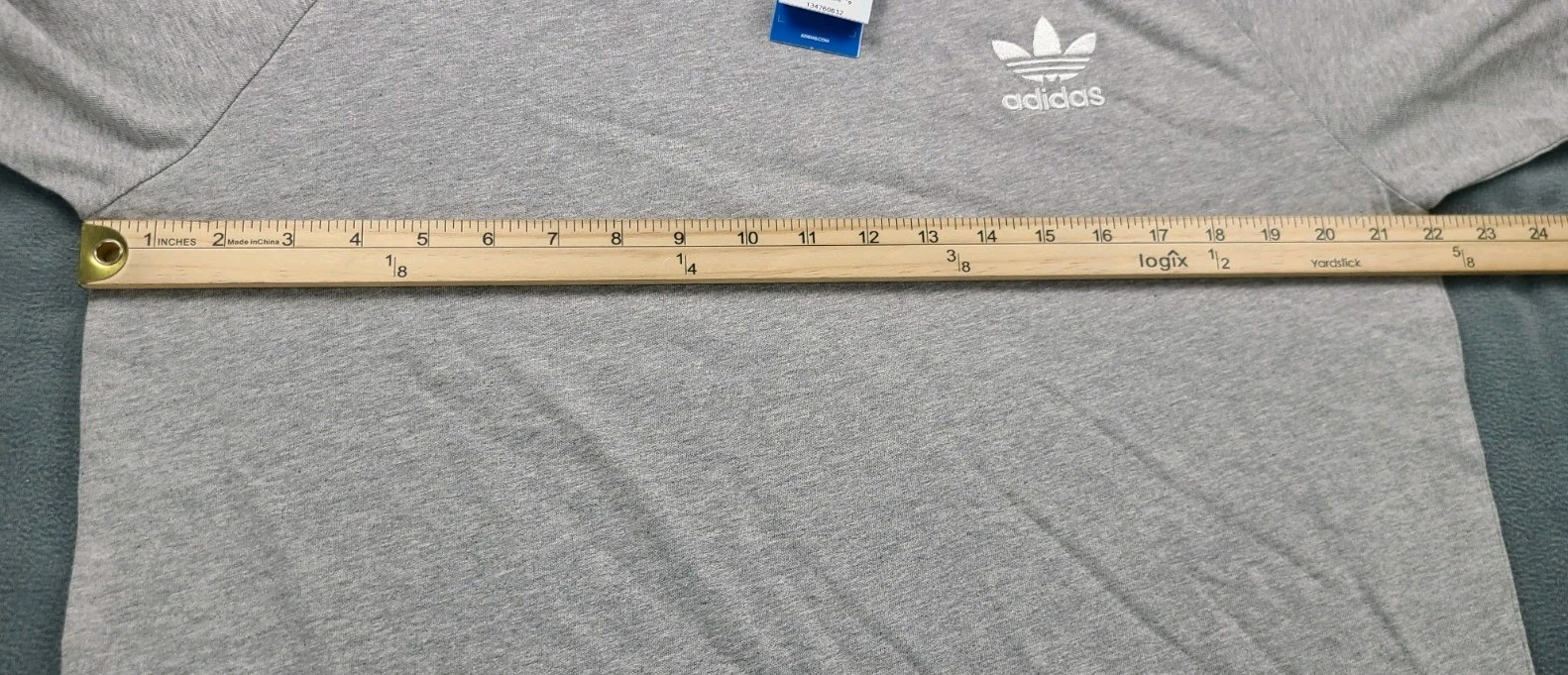 adidas ORIGINALS CALIFORNIA 3 STRIPES TREFOIL HEATHER GREY Tee Men’s Large NWT