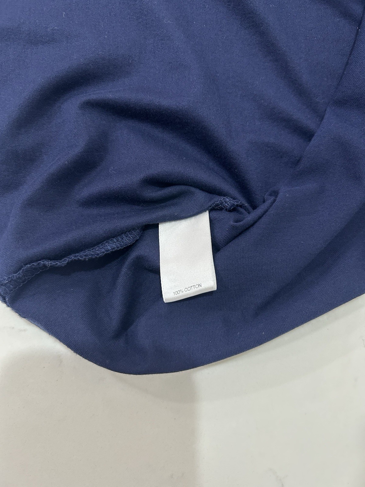 Lot of 2 Murano Men’s Large Slim Fit V-Neck Short Sleeve Tee White Navy Blue