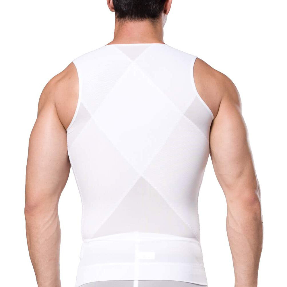 Men’s Zipper Body Shaper Toning T-Shirt Ultra Durable Vest Compression Underwear