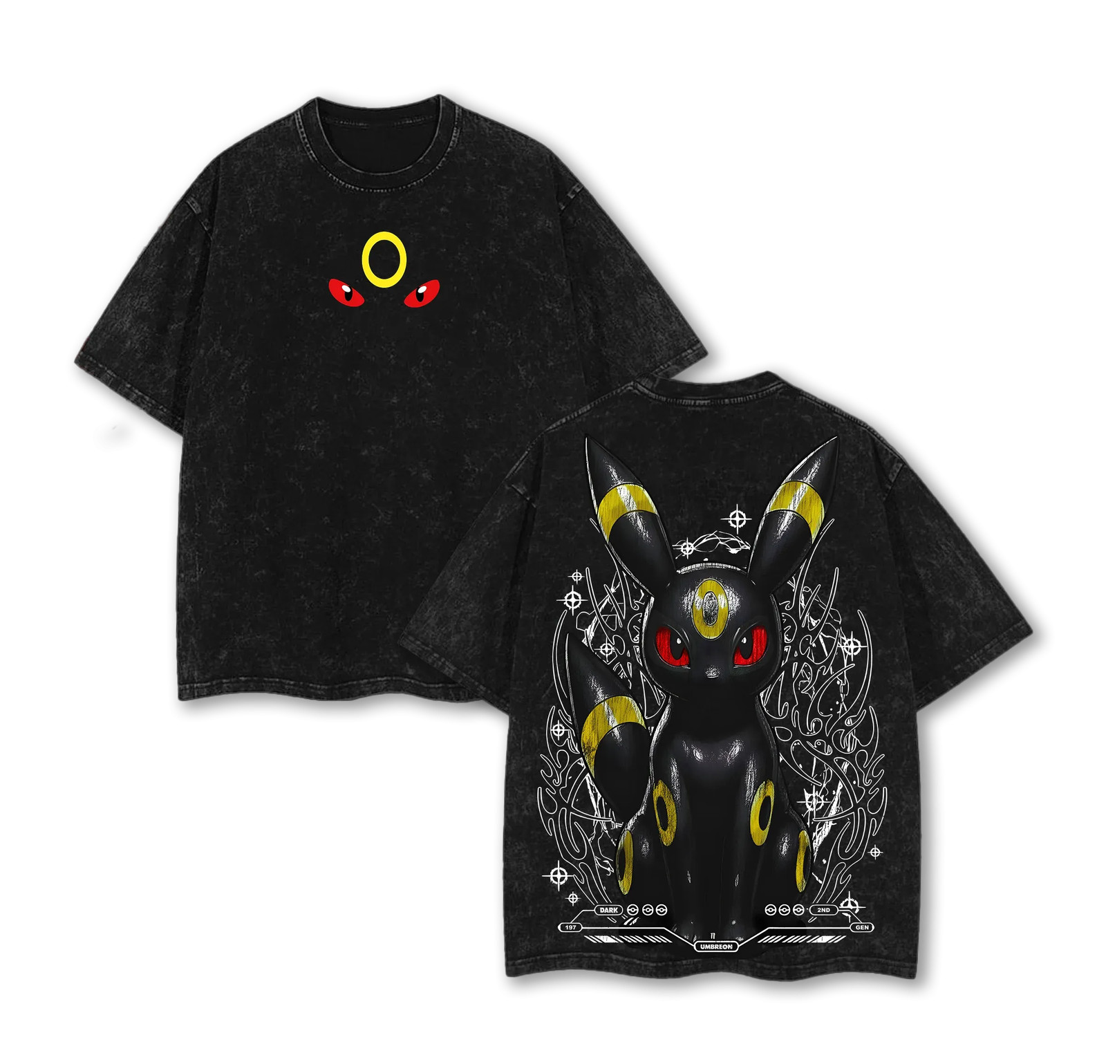 Umbreon Shadow Aura Red Eyes Black Graphic T Shirt