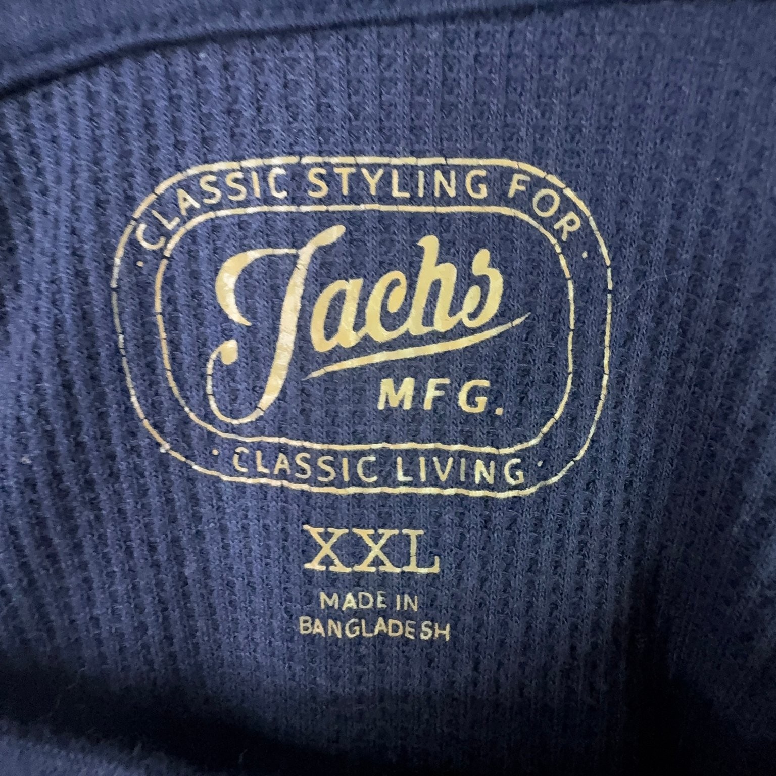 Jachs Men’s T-Shirt Navy XXL Cotton Polyester Spandex Thermal