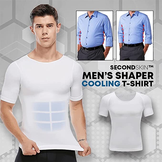 Men Slimming Tummy Control Tank Top Body Shaper Belly Chest Compression Shirt