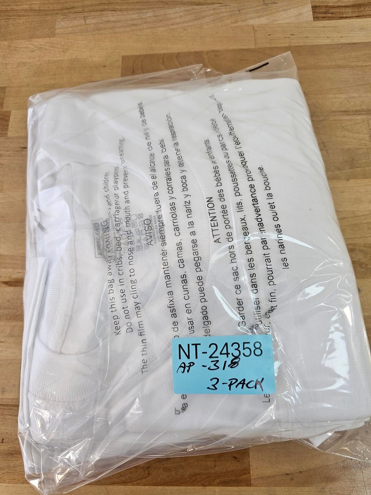 *3 PACK* M / MEDIUM – WHITE – Kirkland Signature Men’s Crew Neck Cotton Shirts