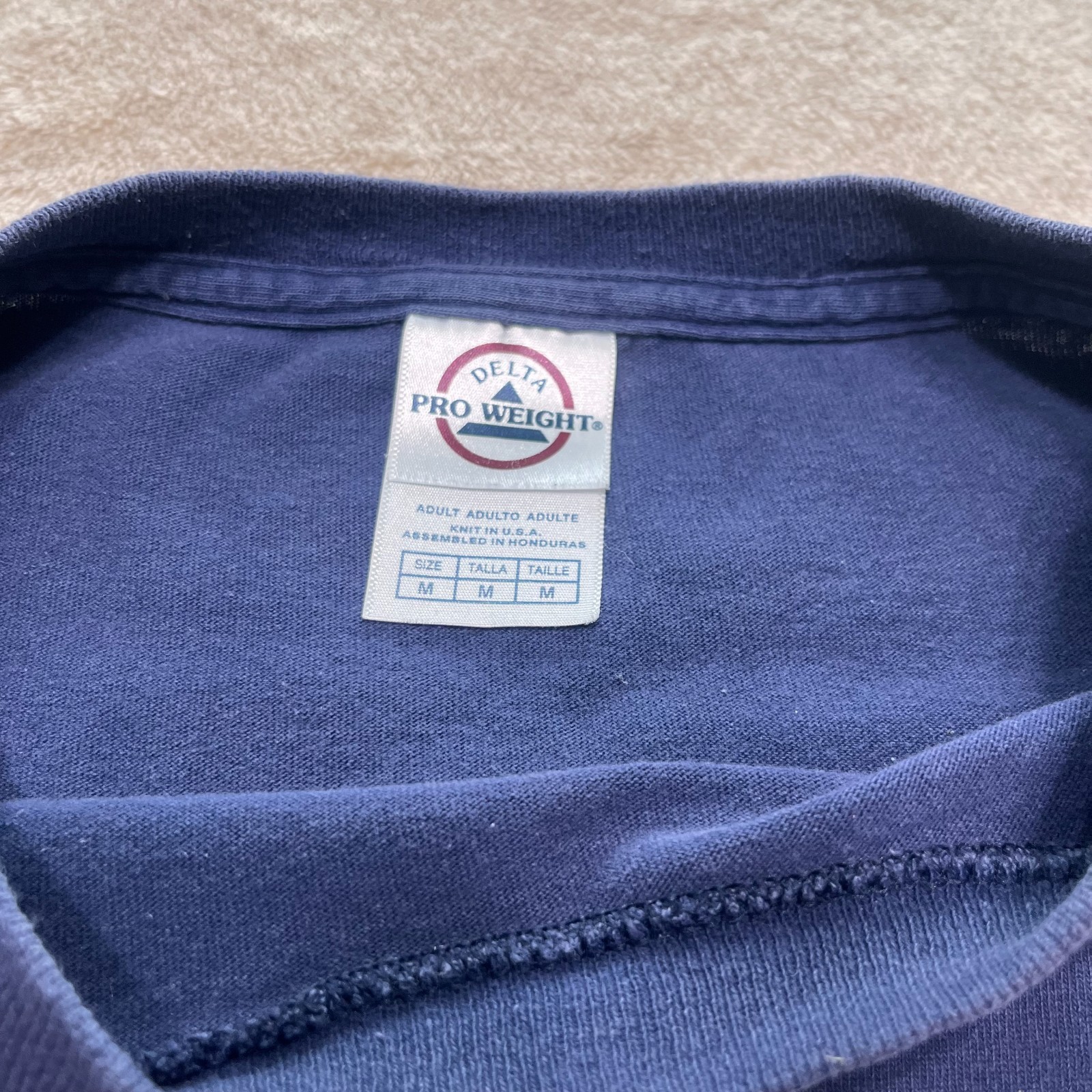 Delta Pro Weight Men’s Medium Short Sleeve -Blue America Free & Brave T-Shirt
