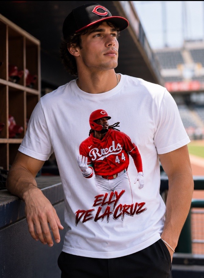 Elly De La Cruz Cincinnati Reds Graphic White T-Shirt Unisex All Sizes New