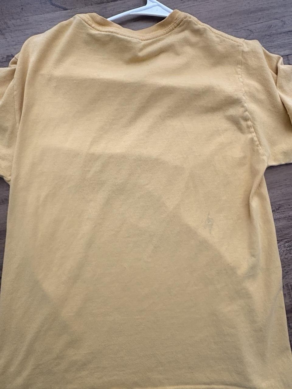 Stussy Men’s Short Sleeve T-Shirt Size S Barcode Print Yellow