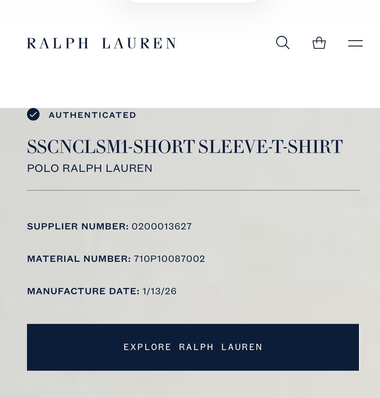 Polo Ralph Lauren Men’s Classic Fit Stitched Logo Pony T-Shirt Navy SZ. XXL NWT