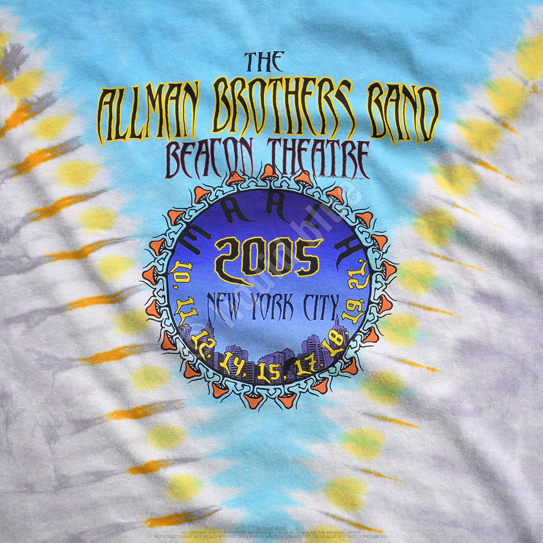 ALLMAN BROTHERS-FLYING PEACH-2 SDD TIE DYE T-SHIRT M-L-XL-2X Warren, Trucks
