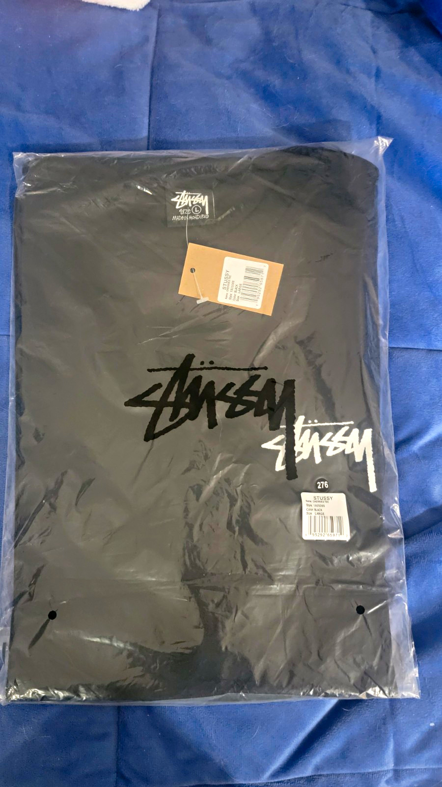 Stussy Men’s 8 Ball Cherries Graphic Logo Crew Neck T-Shirt Black Size L