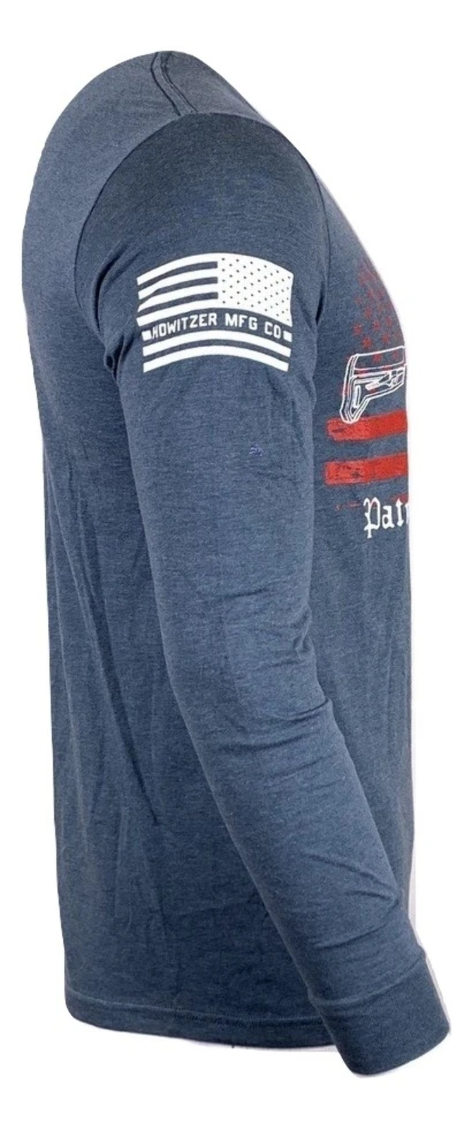 Howitzer Style Men’s T-Shirt PATRIOT TO THE CORE Gray Military Grunt S M L XL 2X