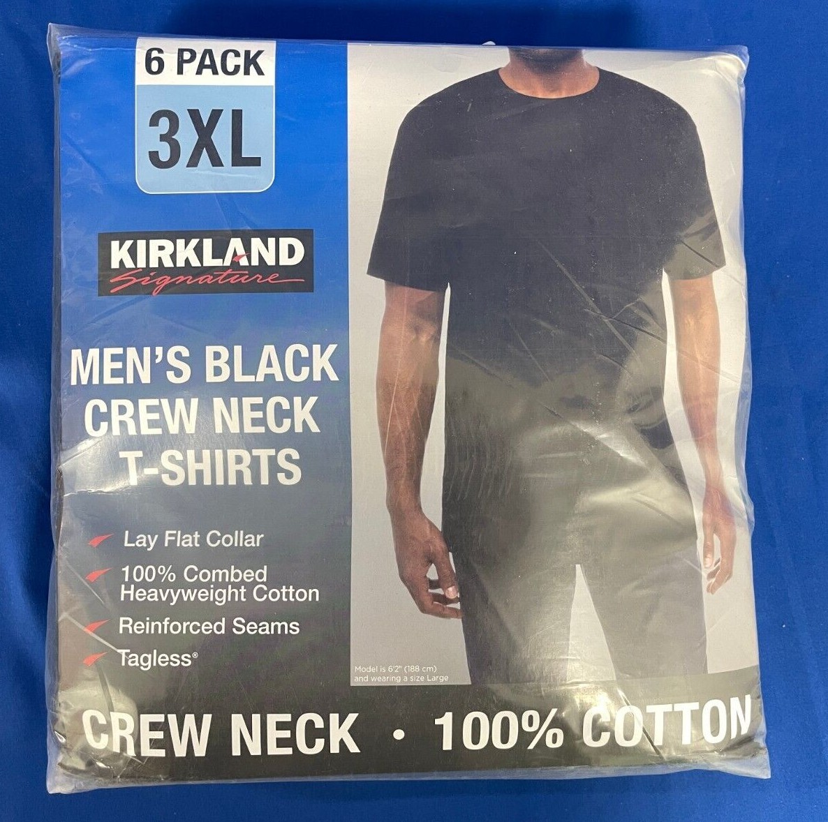 Kirkland Signature Men’s Crew Neck 6-Pack T-Shirts – Choose Color & Size – NEW