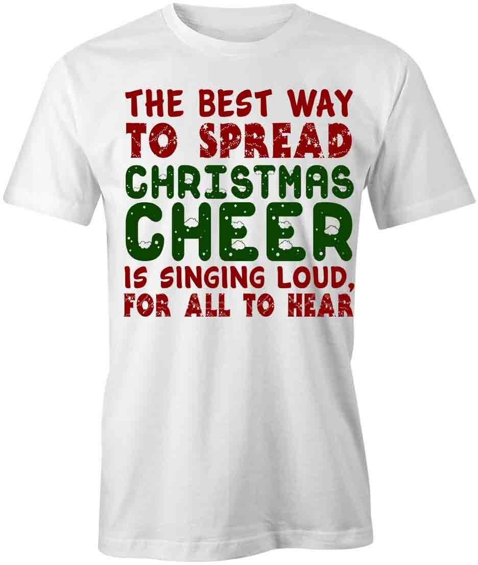 SPREAD CHRISTMAS CHEER TShirt Tee Short-Sleeved Cotton HOLIDAY CLOTHING S1WSA397