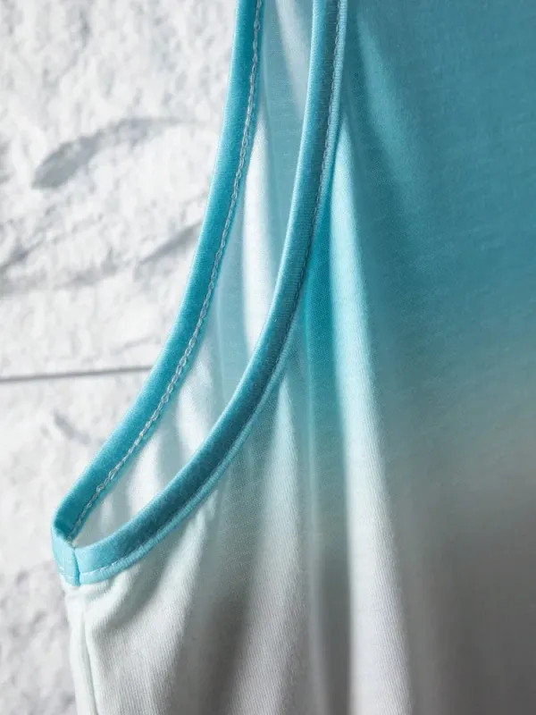 Summer Tank Top Men’s Hawaii Beach Casual Clothing Quick Drying Silk Fit