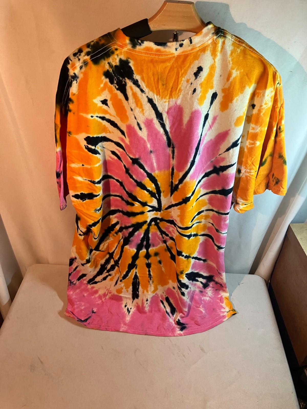 DIY Multi-Colored Tie-Dye Cotton T-Shirt Men’s Size XL