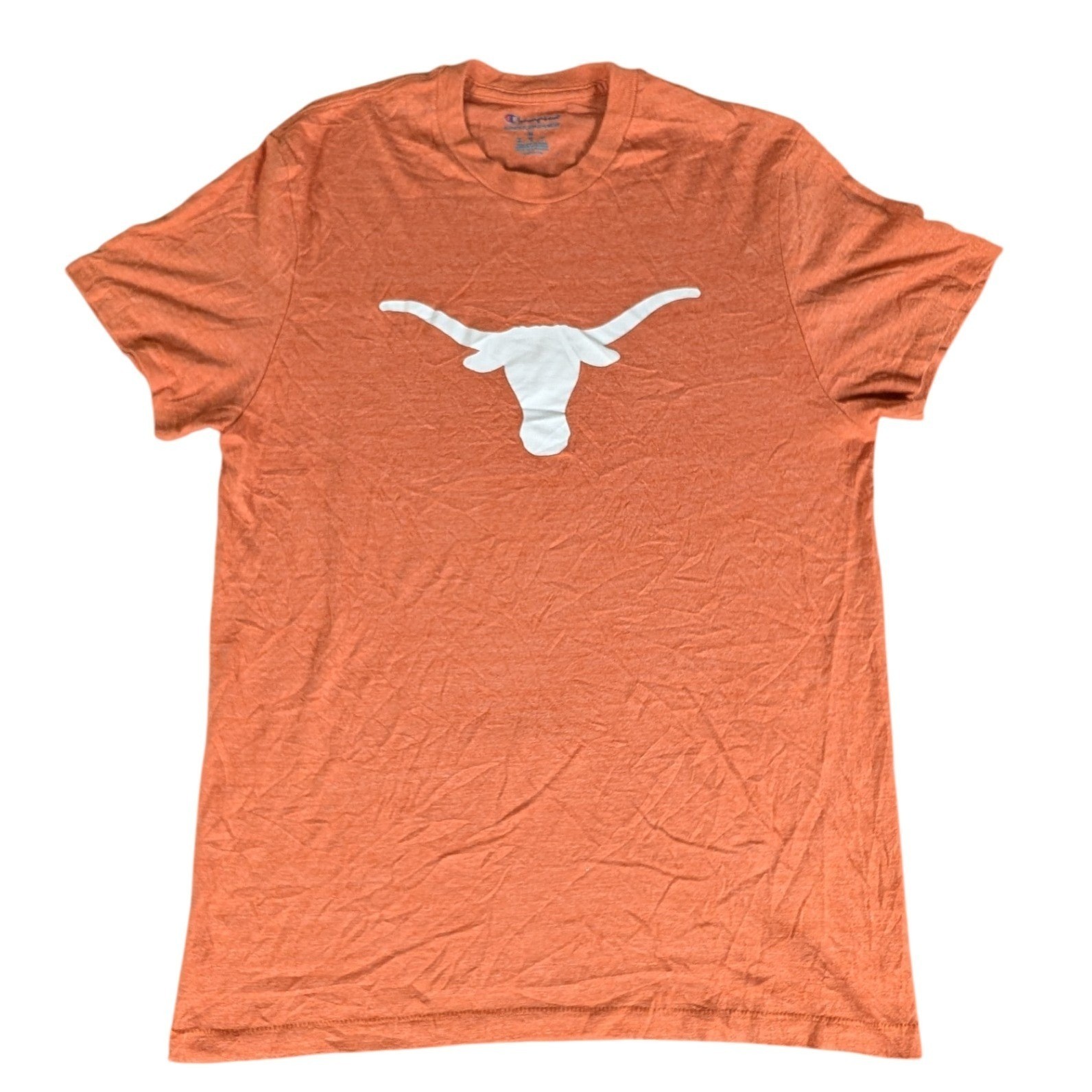 Champion Texas Longhorns Burnt Orange Graphic T-Shirt Mens UT Austin Horns Logo
