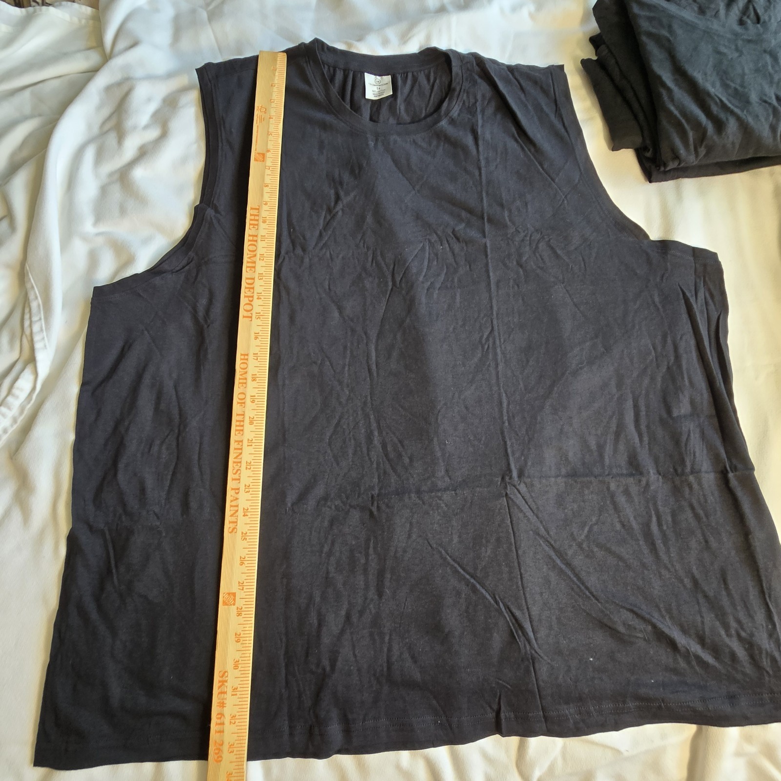 Men’s Muscle Tank 5XL Black 5pack Machine Wash Lightweight Big&Tall New