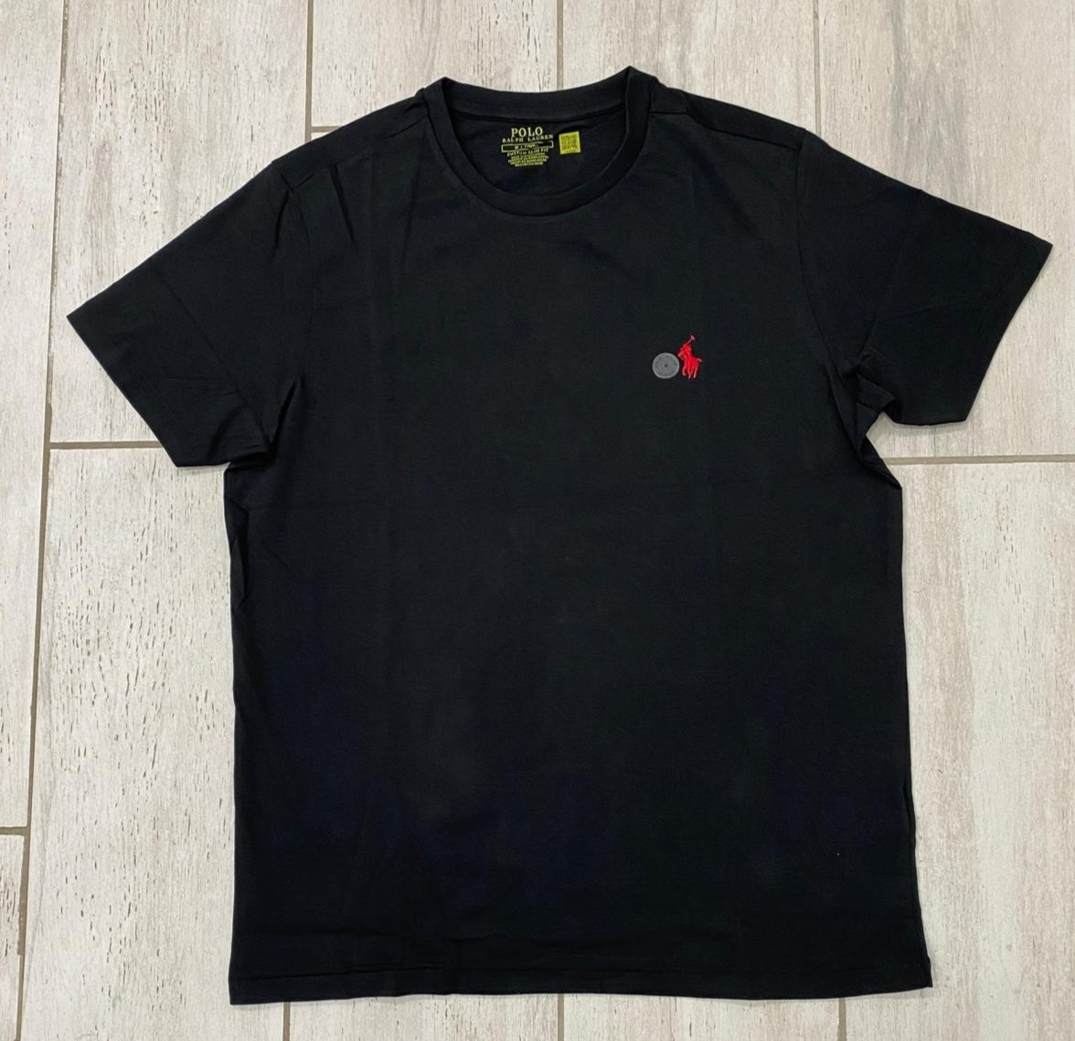 Polo Ralph Lauren Men’s Custom Slim Fit Crewneck T-Shirt Black & White -S-XXL
