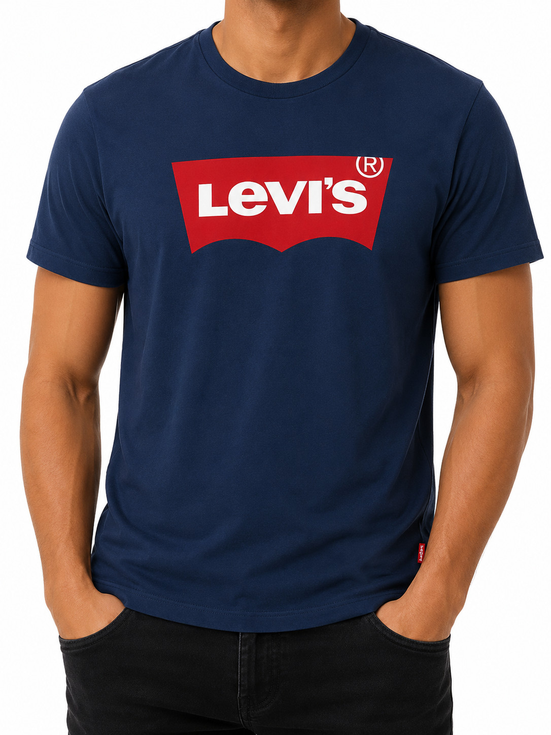 Levi’s Boys Blue Logo T-Shirt Cotton Crew Neck Size M – Machine Wash
