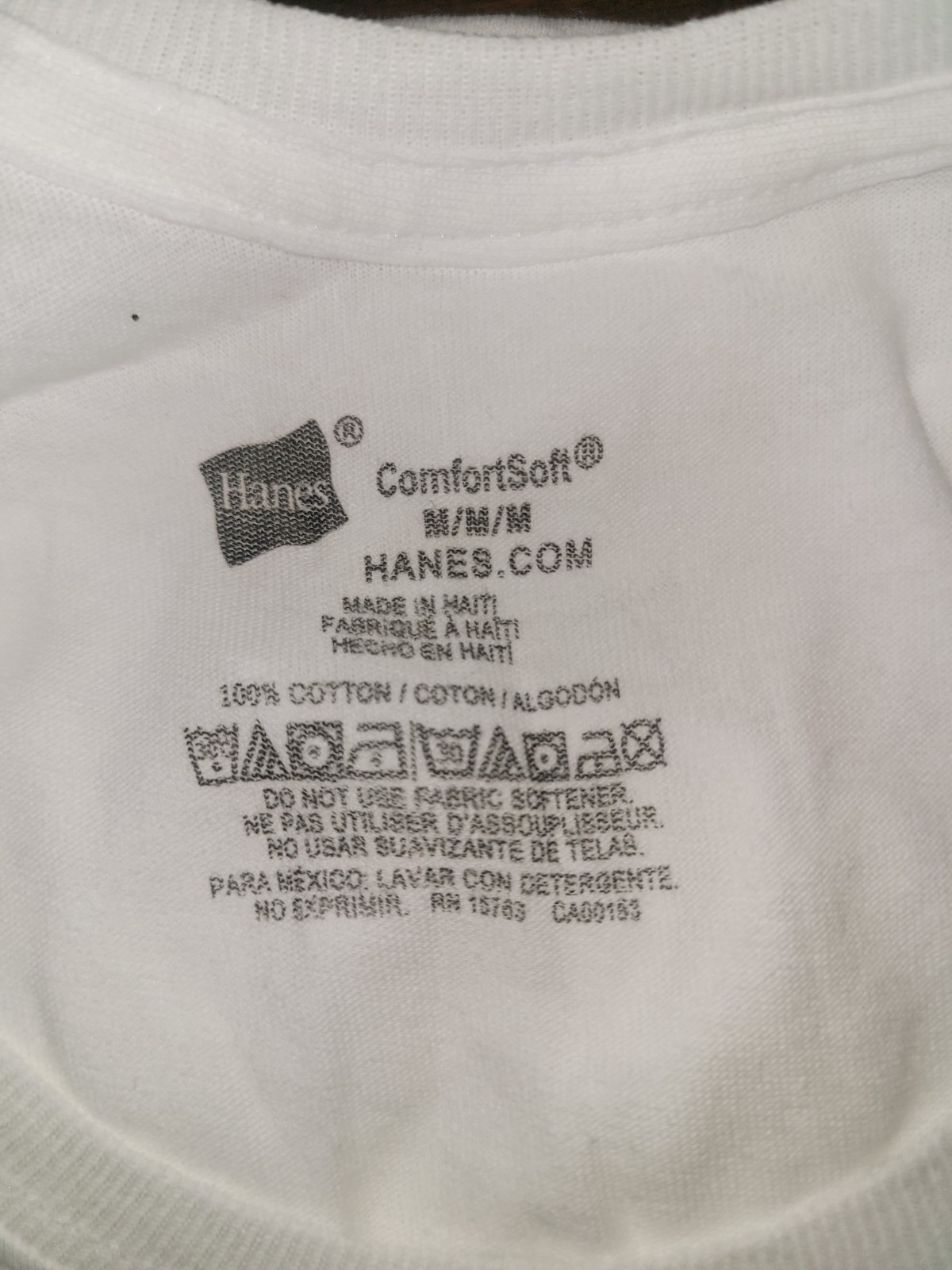 Hanes ComfortSoft Men’s White Crewneck Tee, Size Medium, 3 Pack