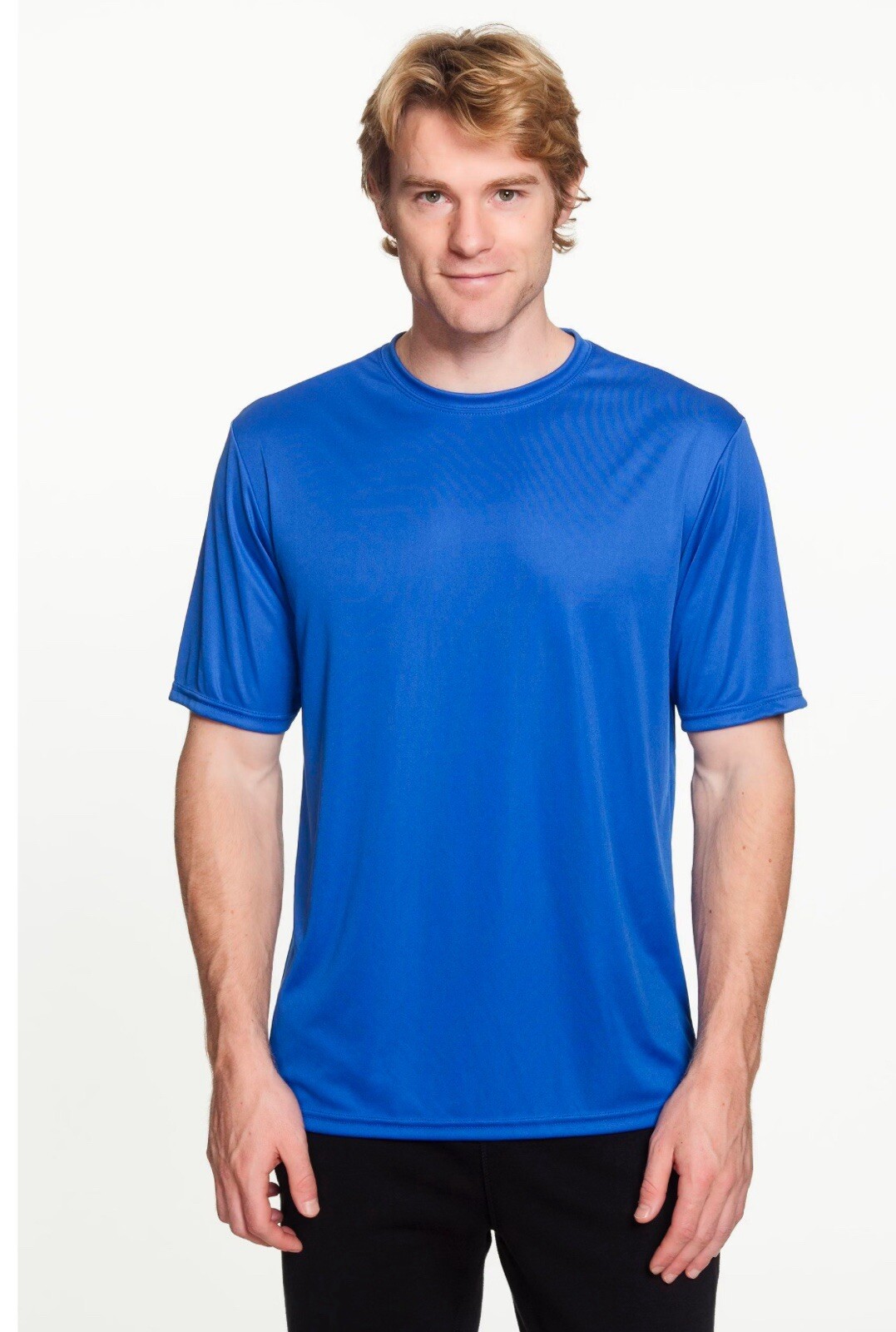 A4 N3142 Mens Short Sleeve DriFit Cooling Performance Shirt Xl Royal Blue New