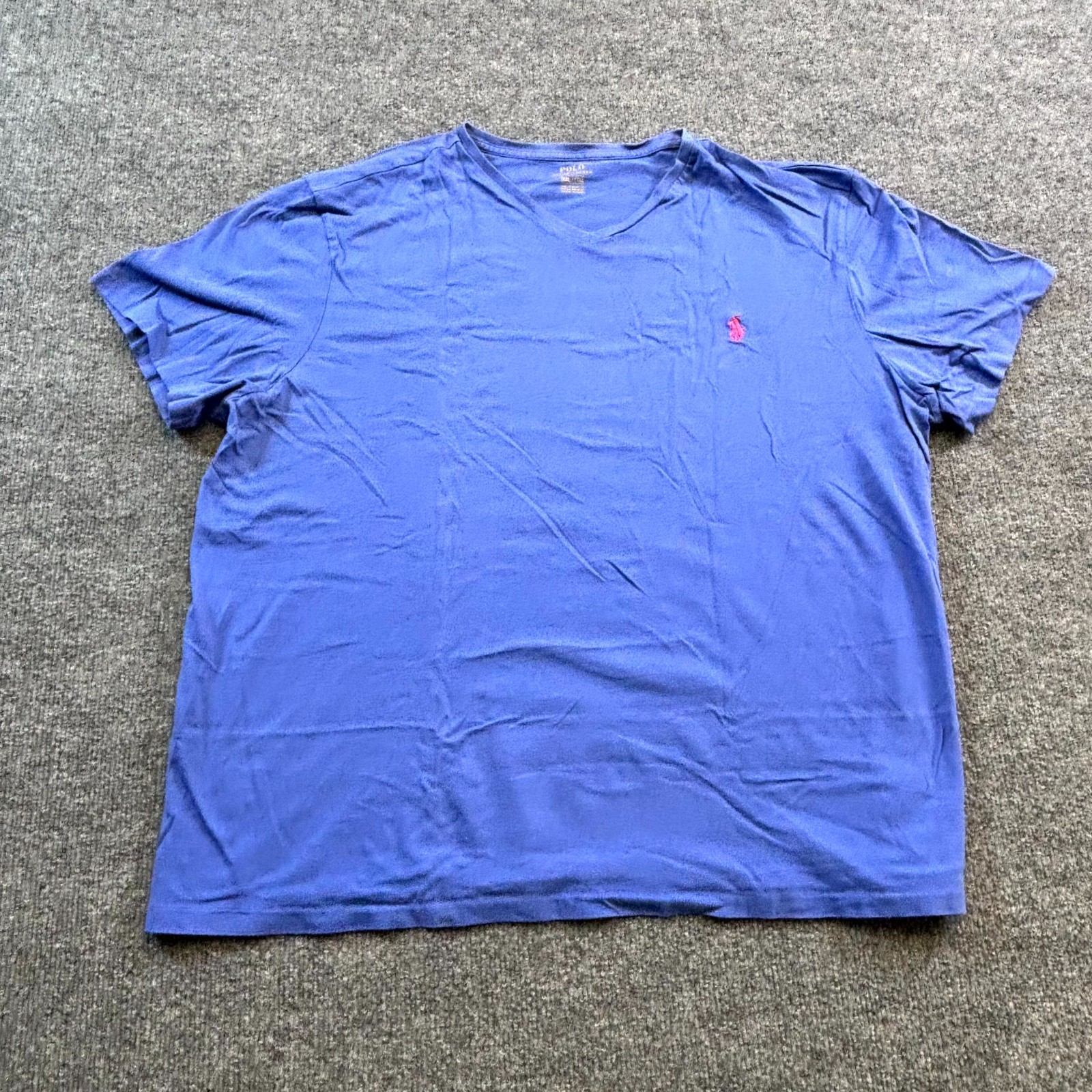 Polo Ralph Lauren T-Shirt Men’s 2XL Blue Cotton Pony Logo Casual Summer Outdoor