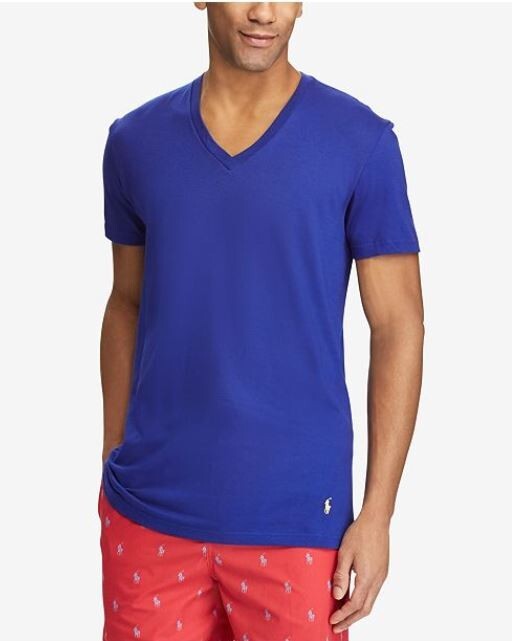 Polo Ralph Lauren 3-Pack Men Cotton Classic V-Neck T-Shirts Multi Size S (34-36)