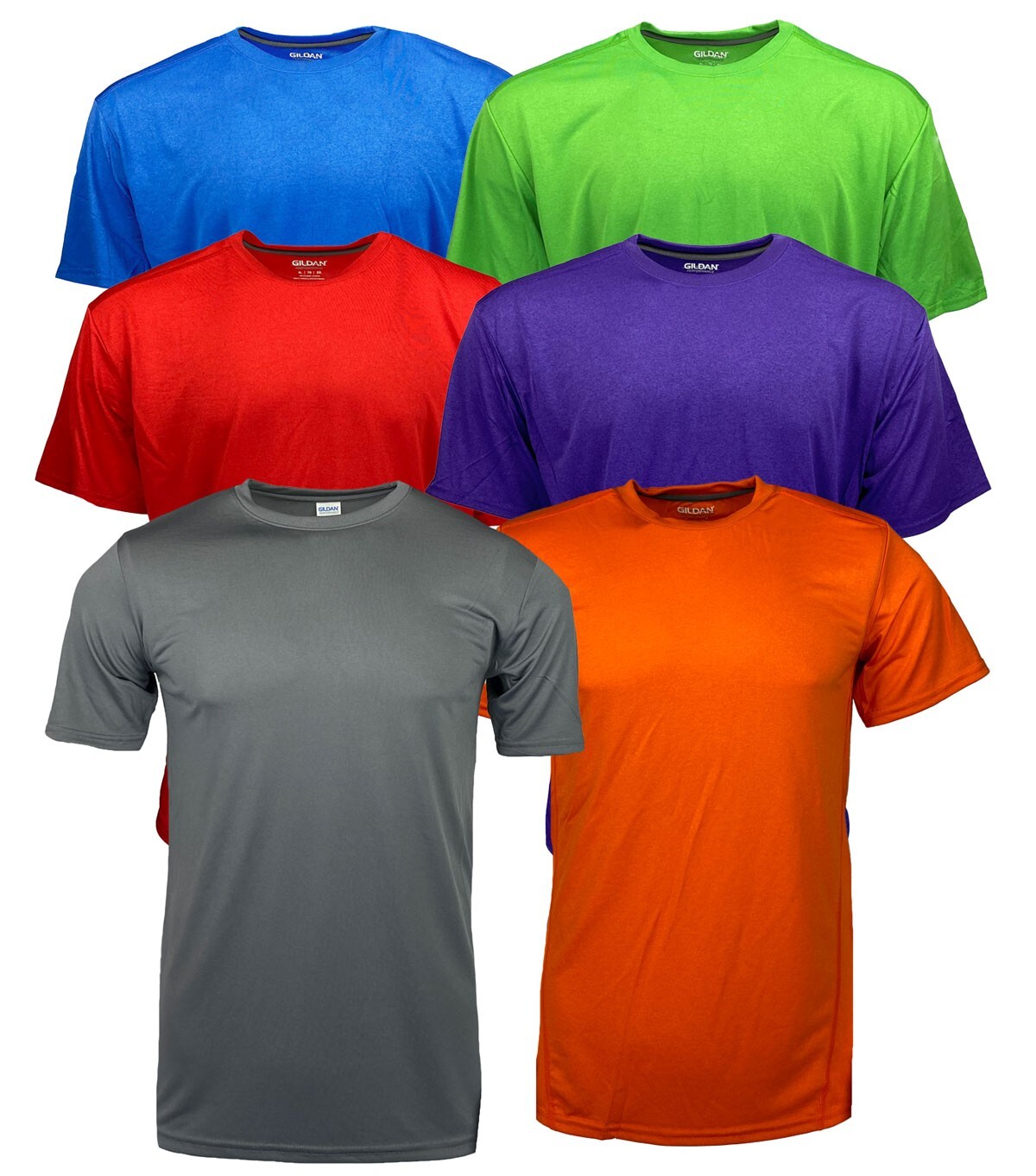 NWT Brand New Gildan Mens Performance Tech Short-Sleeve Tee Shirts T-Shirts