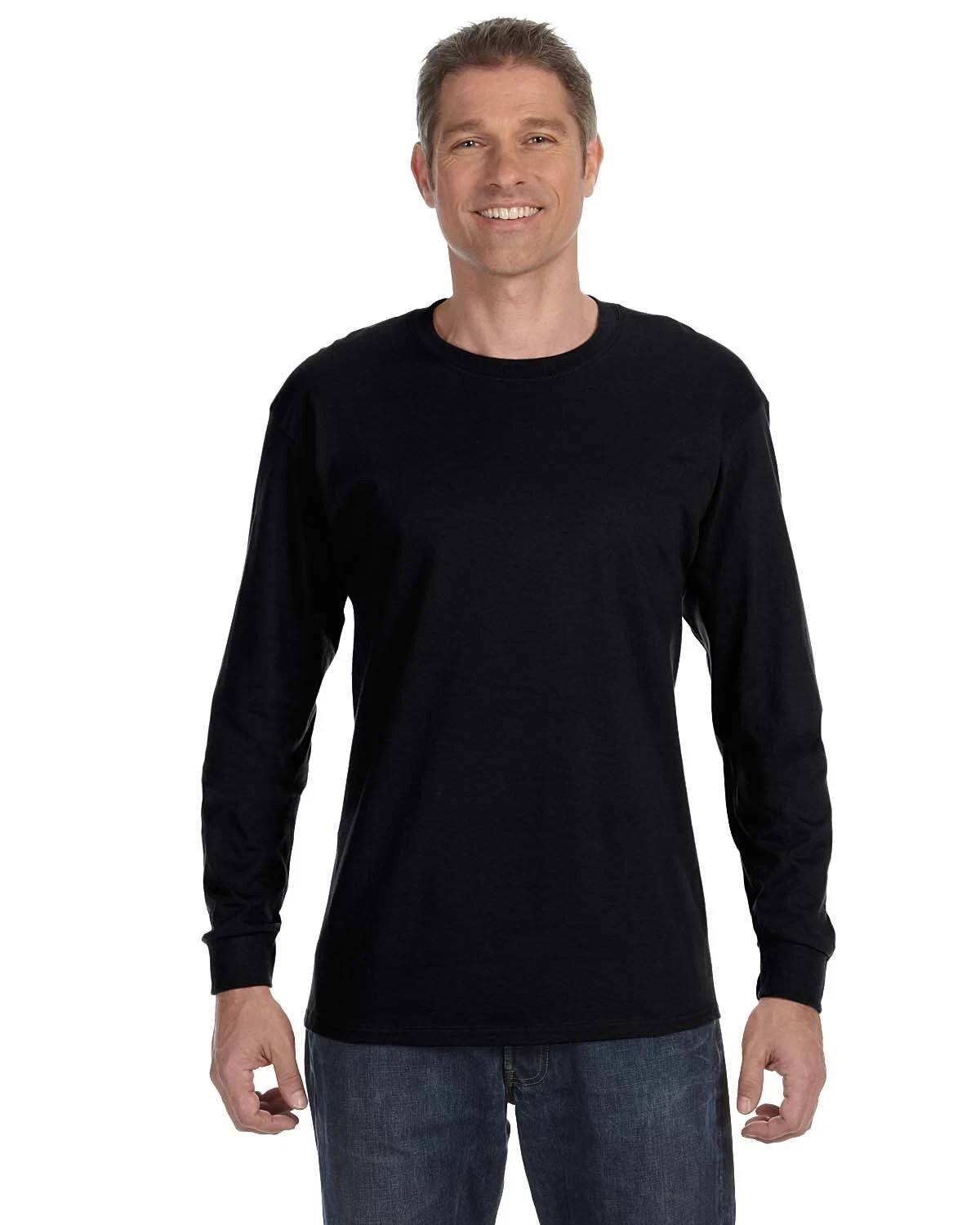Gildan G540 Men’s Heavy Cotton Preshrunk T Shirt Long Sleeve Crew Neck T-Shirt