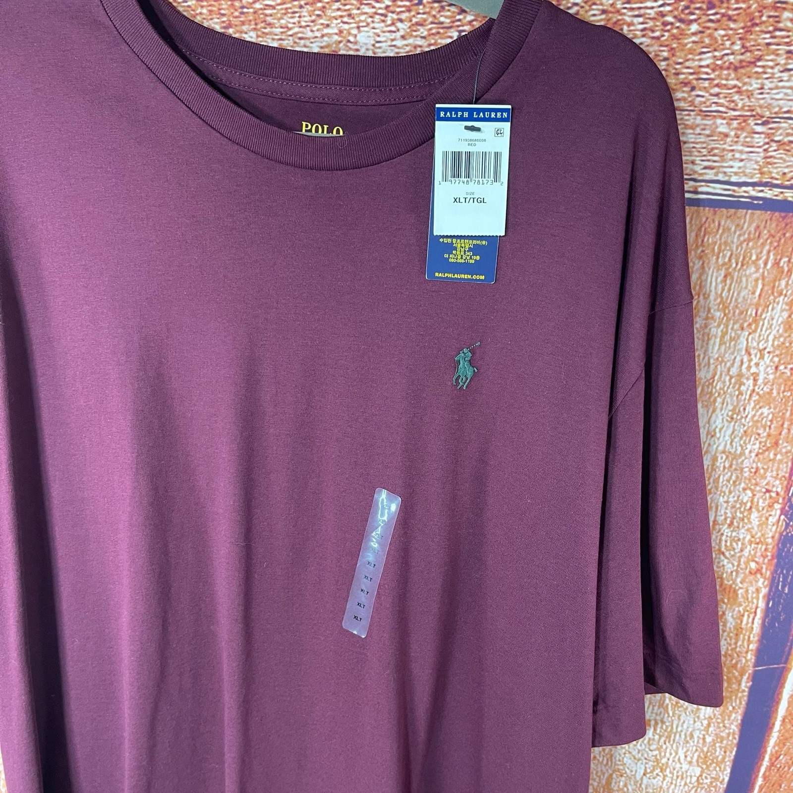 Polo Ralph Lauren Performance Jersey Short Sleeve T-Shirt XLT Burgundy NWT