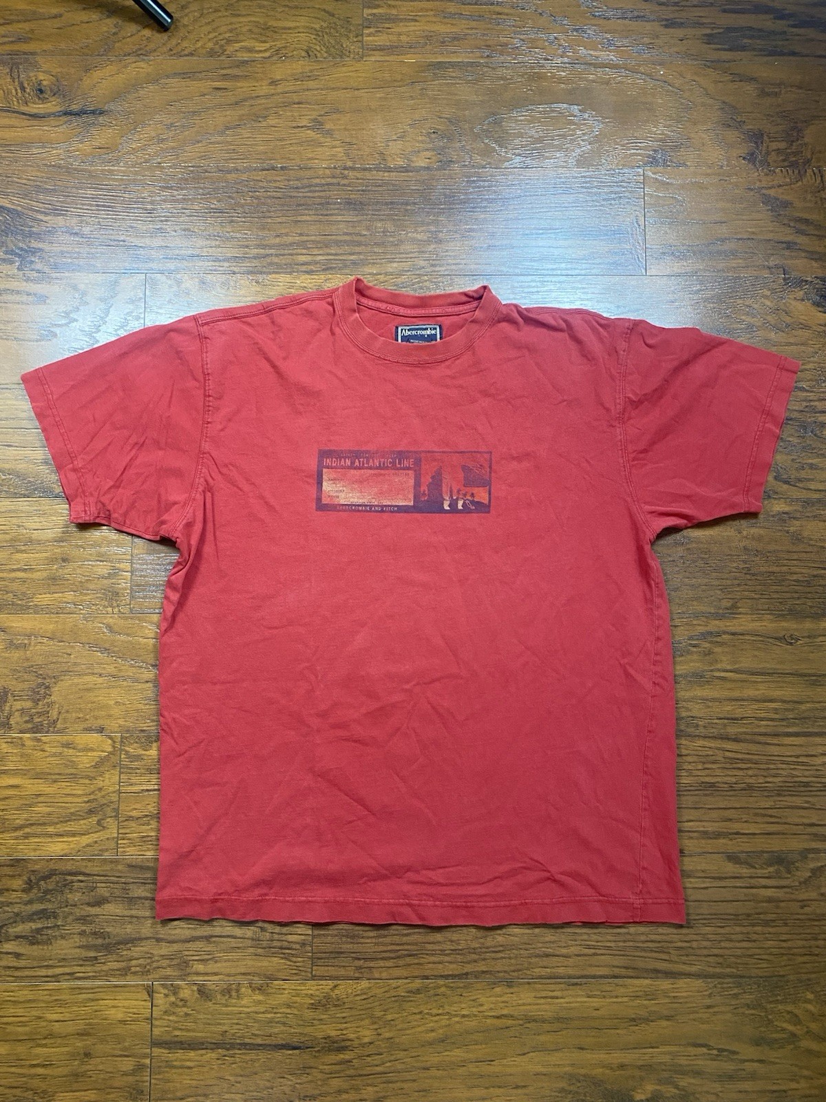 Y2K Thrashed Abercrombie & Fitch Mens XL T-Shirt Vtg USA Made Indian Grunge Punk