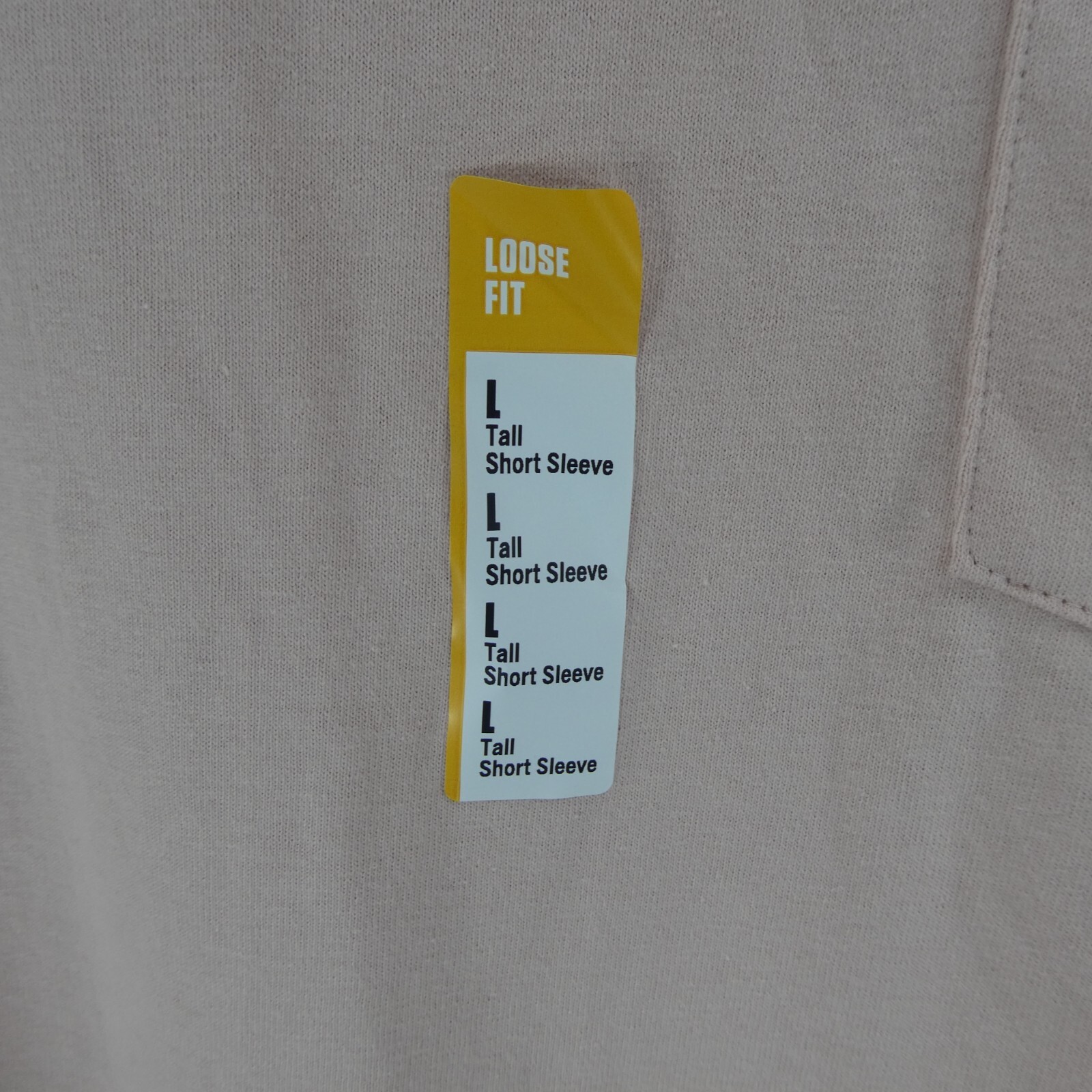 New Carhartt Mens Pink L Tall Loose Fit Heavyweight Single Pocket Cotton T Shirt