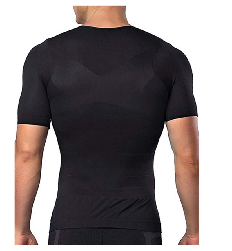 Men Slimming Tummy Control Tank Top Body Shaper Belly Chest Compression Shirt