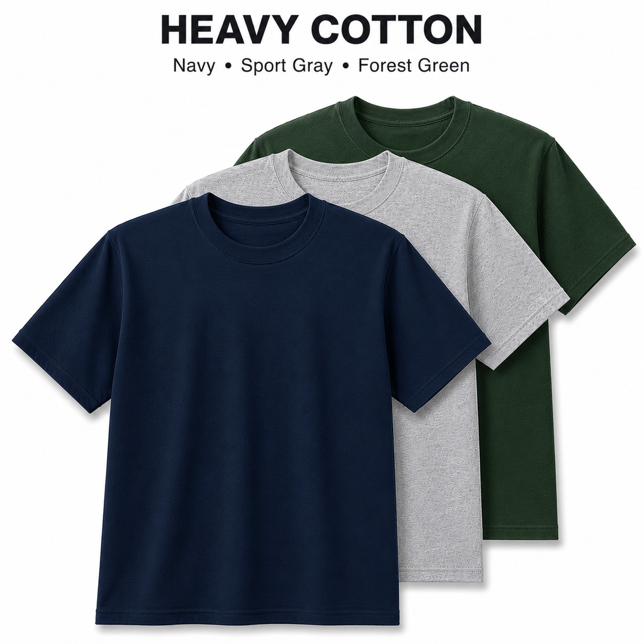 Gildan Heavy Cotton 5000 T-Shirt 3 & 5 Pack Men’s Blank Crew Neck Tee S-5XL