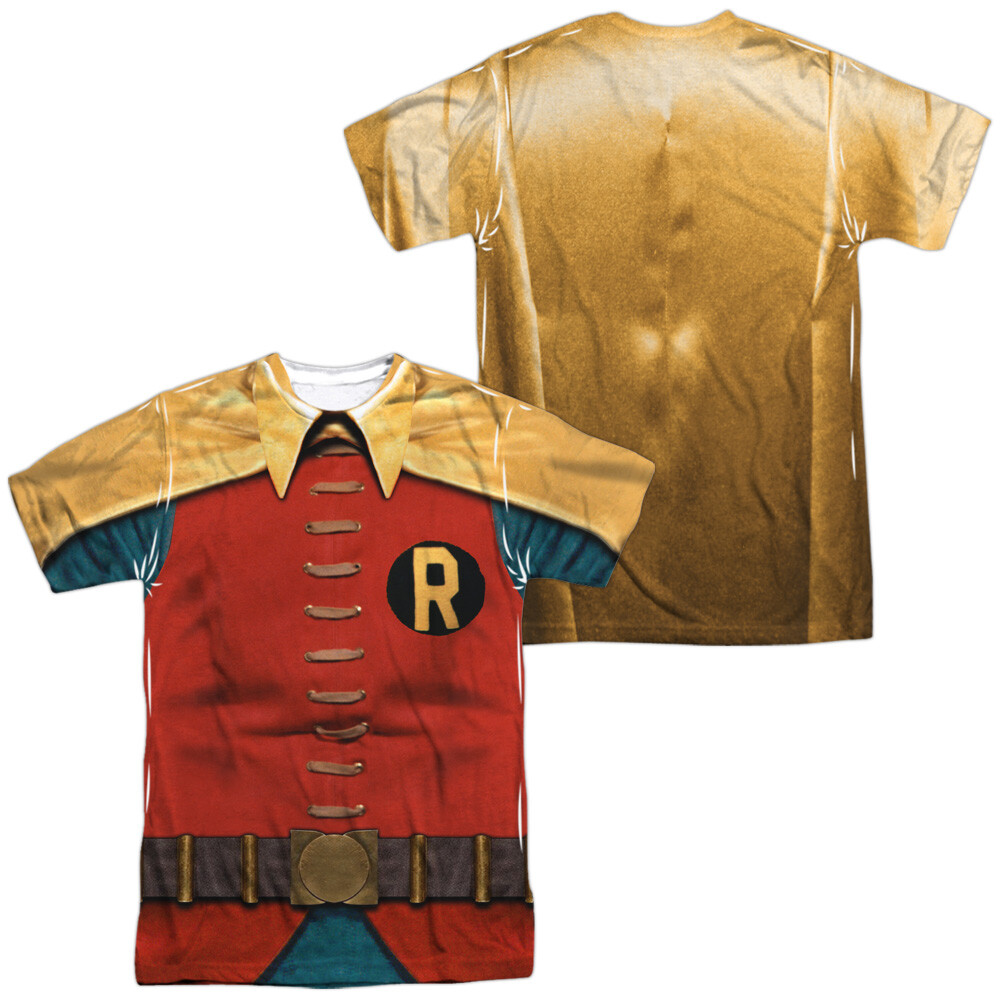 Batman Classic TV Robin Costume Unisex Adult Halloween Costume T Shirt, S-3XL