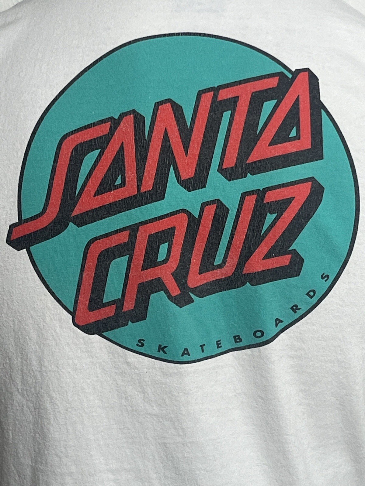 Santa Cruz Skateboards Graphic T-Shirt Mens Unknown Size White Logo Short Sleeve